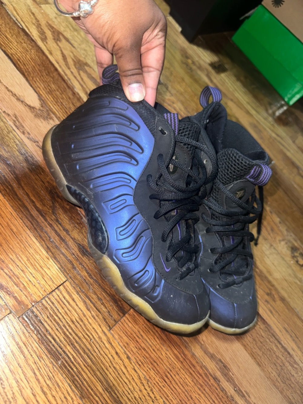 Grade school Nike Foamposites-Eggplant